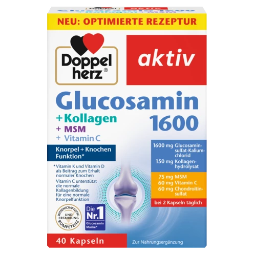 Abbildung der Produktverpackung Doppelherz aktiv Glucosamin 1600 Frontansicht